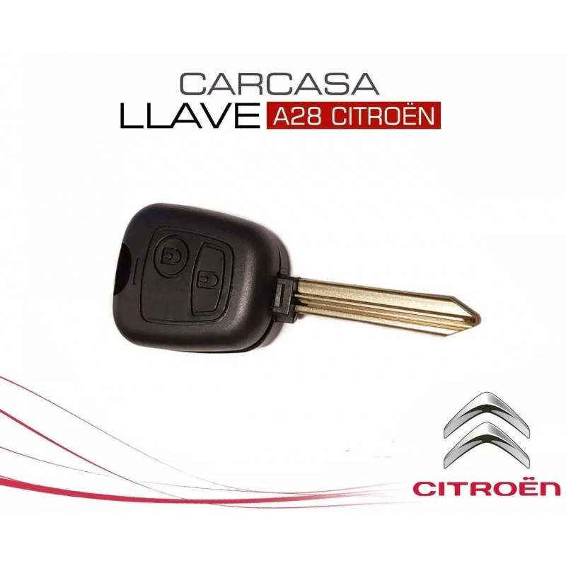 Carcasa Llave Fija A28 Citroen Berlingo C2 C3 C4 C5 C6 2 Bot